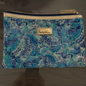 Lilly Pulitzer Blue and Green Patterned Travel Bag